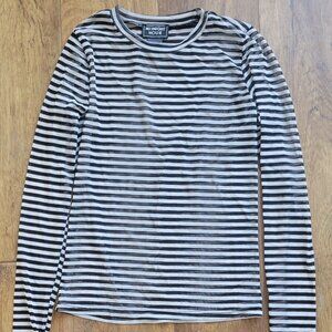 NWOT Midnight Hour Sheer Black and White Striped Undershirt